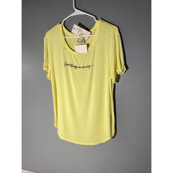 Tru Self‎ Women's Top Size XL NWT Good Things Are Coming - Picture 1 of 8